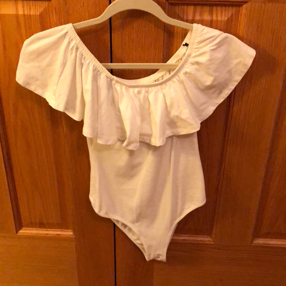 Forever 21 white off the shoulder body suit